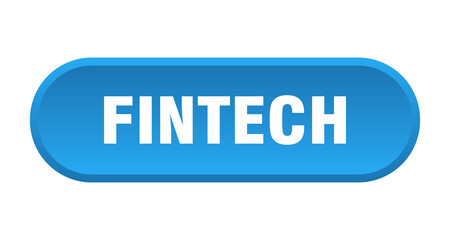 fintech button. rounded sign on white background