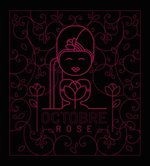 breast cancer symbol and pink ribbon, 