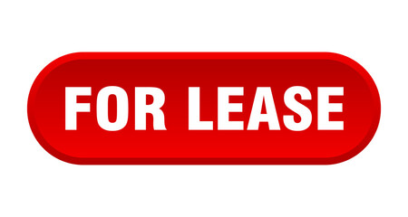 for lease button. rounded sign on white background
