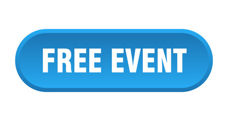 free event button. rounded sign on white background