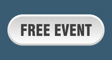 free event button. rounded sign on white background