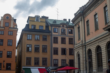 Fototapeta premium Bui8ldings in Gamla Stan Stockholm Sweden