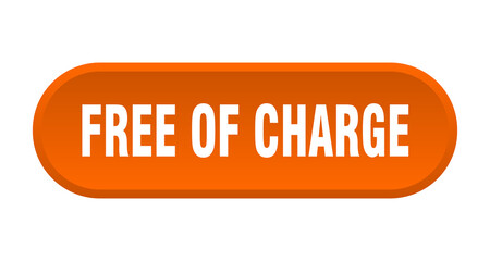 free of charge button. rounded sign on white background