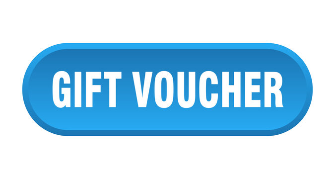 gift voucher button. rounded sign on white background