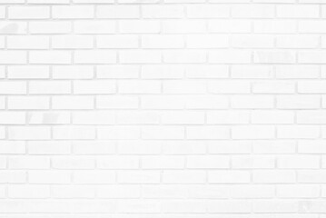 White brick wall texture background in room at subway. Brickwork stonework interior, rock old concrete grid uneven abstract weathered grey clean tile design, horizontal architecture wallpaper.