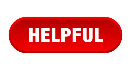 helpful button. rounded sign on white background