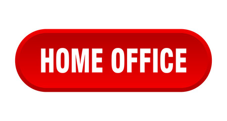 home office button. rounded sign on white background