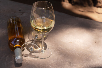 wine in glasses