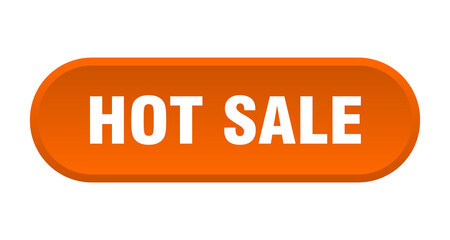 hot sale button. rounded sign on white background