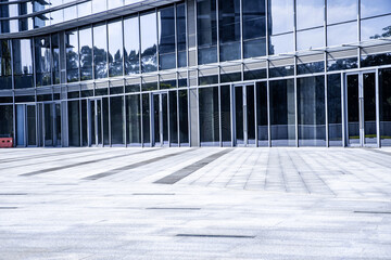 Empty mirror of Jiaomen Commercial Center Plaza, Nansha, Guangzhou, China