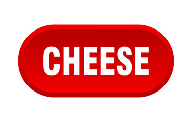 cheese button. rounded sign on white background