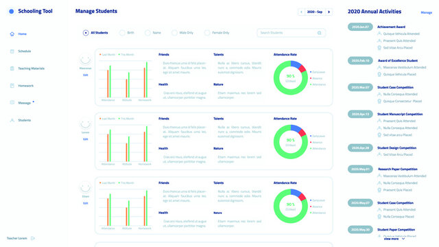 Schooling Application UI Design Template 