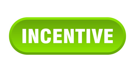 incentive button. rounded sign on white background