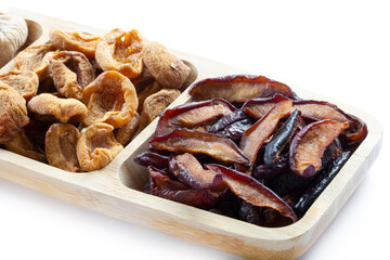 Healthy food .. Dried fruits, dried figs, dried plum, dried apricots