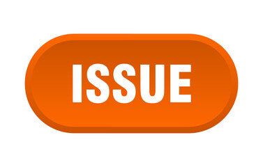 issue button. rounded sign on white background