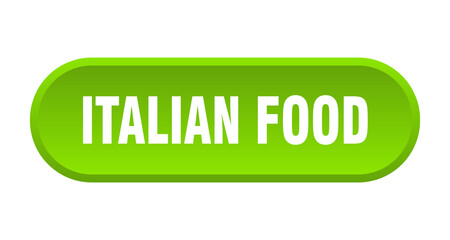 italian food button. rounded sign on white background