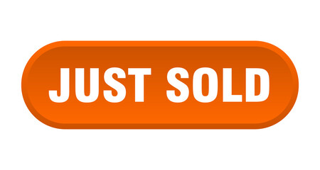 just sold button. rounded sign on white background