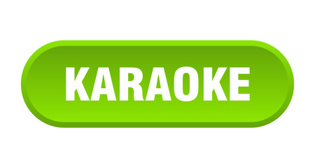 karaoke button. rounded sign on white background