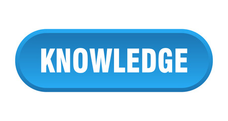 knowledge button. rounded sign on white background