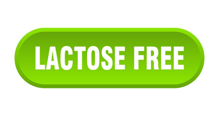 lactose free button. rounded sign on white background