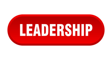 leadership button. rounded sign on white background
