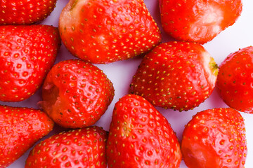Lots of strawberry view from above, use as background or texture