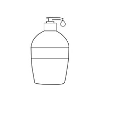 Clear disinfectant bottle with a drop of water