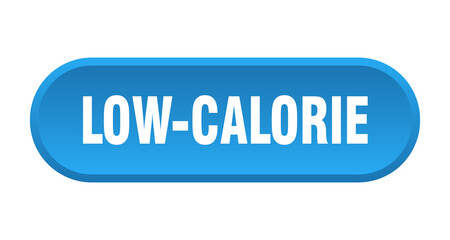 low-calorie button. rounded sign on white background