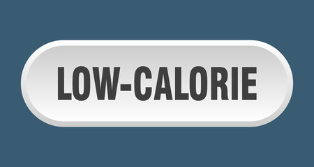 low-calorie button. rounded sign on white background