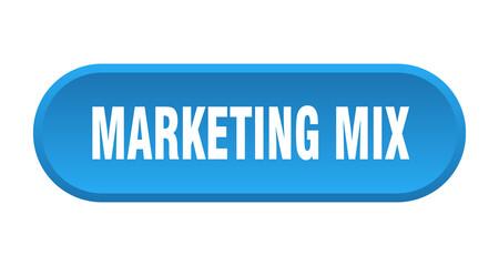 marketing mix button. rounded sign on white background