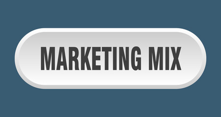 marketing mix button. rounded sign on white background