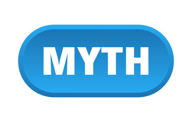 myth button. rounded sign on white background