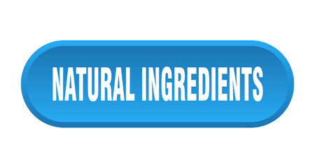natural ingredients button. rounded sign on white background