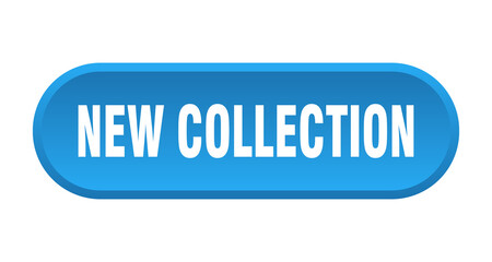 new collection button. rounded sign on white background