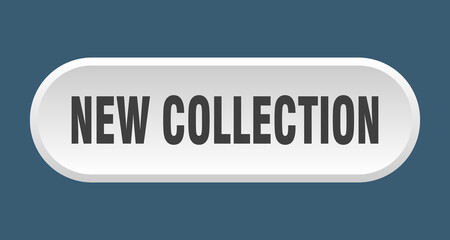 new collection button. rounded sign on white background