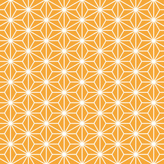 Fototapeta premium 麻の葉模様 オレンジ 4