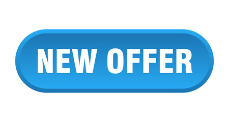 new offer button. rounded sign on white background