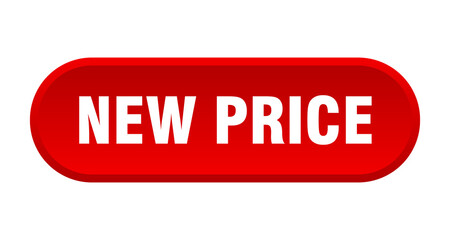 new price button. rounded sign on white background