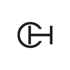 CH letter logo design vector
