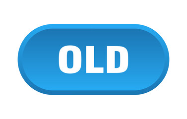 old button. rounded sign on white background