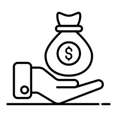 
An icon design of assets in trendy vector style 
