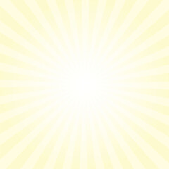 Sunburst background. Lemon Chiffon yellow radiate sun beam burst effect. Sunbeam light flash boom. Sunrise glow burst. Solar radiance glare, retro design illustration.