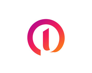 Letter L or number 1 logo icon design template elements