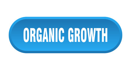 organic growth button. rounded sign on white background