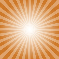 Sunburst background. Lemon Chiffon yellow radiate sun beam burst effect. Pale Goldenrod light flash boom. Sunrise glow burst. Solar radiance glare, retro design illustration.