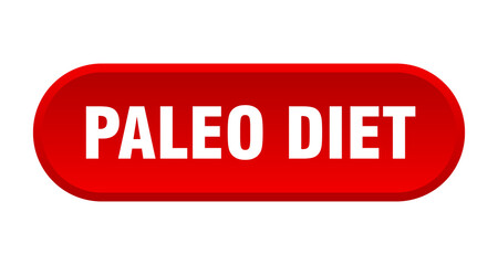 paleo diet button. rounded sign on white background