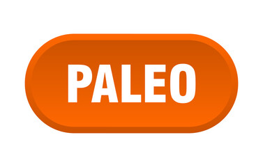 paleo button. rounded sign on white background