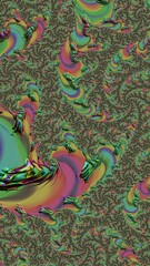 Artistic and imaginative digitally designed abstract 3D fractal background