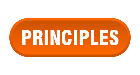 principles button. rounded sign on white background
