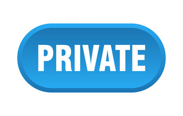 private button. rounded sign on white background